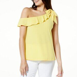 Colleen Lopez Pink Medium Bow Tie Off Shoulder Pull On Blouse